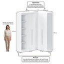 Ver imagem 3 de Guarda Roupa Modulado Roupeiro de Canto L 4 Portas 4 Gavetas 4 Prateleiras Versatille Yescasa