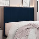 Ver imagem 2 de Cabeceira Queen 1,60m Sevilha Suede - Pallazio Azul Marinho
