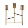 Castiçal Natal Decorativo de Metal Dourado Para 3 Velas 16cm - 1