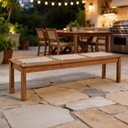 Ver imagem 1 de Banco de Madeira para Varanda Gourmet 180cm Trammare C07 Corda Areia - Lyam Decor