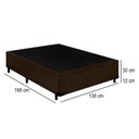 Ver imagem 3 de Cama Box Casal Suede Mega Cama-marrom 138x188x42cm