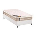 Ver imagem 1 de Cama Box Solteiro: Colchão Molas Castor Tecnopedic Premium + Base Crc Suede White(88x188)