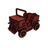 Caminhonete Jeep Decorativa Vemelha Madeira 11x9x17cm - 1
