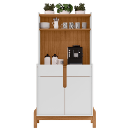 Aparador Buffet Balcão Cozinha Cantinho do Café para Sala de Estar e Jantar com 2 Portas e 2 Gavetas - 3