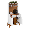 Aparador Buffet Balcão Cozinha Cantinho do Café para Sala de Estar e Jantar com 2 Portas e 2 Gavetas - 6