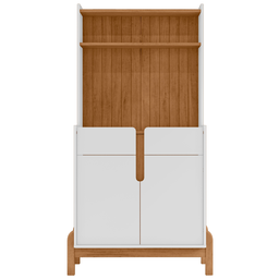 Aparador Buffet Balcão Cozinha Cantinho do Café para Sala de Estar e Jantar com 2 Portas e 2 Gavetas - 7
