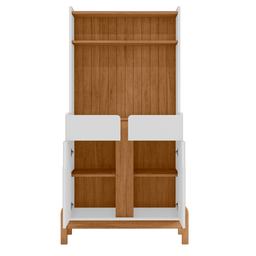 Aparador Buffet Balcão Cozinha Cantinho do Café para Sala de Estar e Jantar com 2 Portas e 2 Gavetas - 8