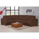 Ver imagem 1 de Capa para Sofá de Canto 5 e 6 Lugares - Tabaco