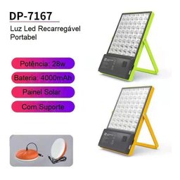 Kit Gerador Energia Solar Luminária 54 Leds 28w 2 Lâmpadas - 2