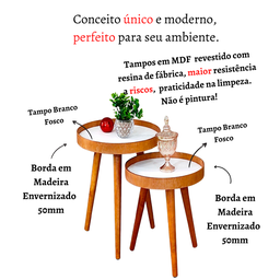 Mesa Sala Estar Sofá Pé Palito Pequena Cabeceira Recepção  Conjunto Centro Auxiliar casa Ambiente - 4