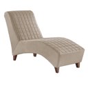 Ver imagem 1 de Divã Chaise Pés Madeira Freud Zari - Suede Nude
