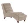 Divã Chaise Pés Madeira Freud Zari - Suede Nude - 1