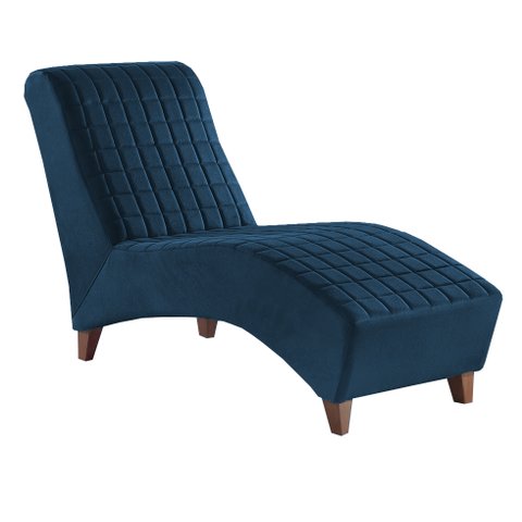 Divã Longue Chaise Pés Madeira Freud Zari