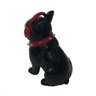 Pug Decorativo de Resina Preto Grande Com Fone 22x12Cm - 3