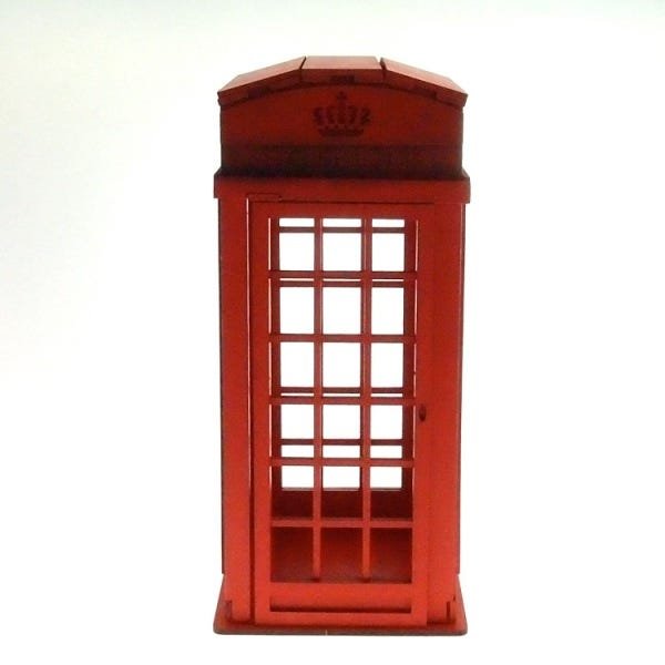 Miniatura Enfeite Decoração Cabine London Vermelho 7x13x7cm - 6