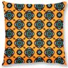 Capa De Almofada Veludo Flores 45X45Cm Laranja Decoração - 1