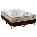 Ver imagem 1 de Cama Box King: Colchão Molas Sealy Posturepedic Doux Confort + Base CRC Suede Marrom(193x203)