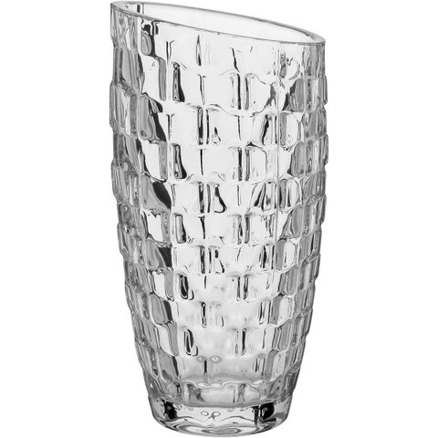 Vaso Decorativo Cachepô 19x9x9cm Vidro Transparente