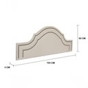 Ver imagem 3 de Cabeceira King Luxo 193x60 Courino Off White Tachas Fumê