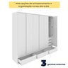Guarda Roupa Casal 6 Portas 9 Gavetas 270cm Stillus   - 7