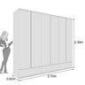 Guarda Roupa Casal 6 Portas 9 Gavetas 270cm Stillus   - 18