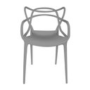 Ver imagem 2 de Kit 6 Cadeiras Allegra Cinza Brasão – Design e Sofisticação para Ambientes Internos e Externos