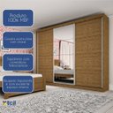 Ver mais imagens de Guarda-Roupa Casal 4 Espelhos 3 Portas Los Angeles Tcil Móveis