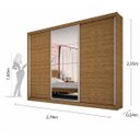 Ver imagem 4 de Guarda-Roupa Casal 4 Espelhos 3 Portas Los Angeles Tcil Móveis