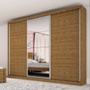 Ver imagem 1 de Guarda-Roupa Casal 4 Espelhos 3 Portas Los Angeles Tcil Móveis