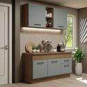 Ver imagem 1 de Cozinha Compacta 150001 com Armário e Balcão Rustic/cinza