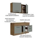 Ver mais imagens de Cozinha Compacta 150001 com Armário e Balcão Rustic/cinza