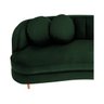 Sofá Curvo 3 Lugares Orgânico Sala Recepção Escritório Decorativo Luxo Panamá 185cm Suede - 5