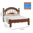Ver imagem 3 de Cama Casal Eliane de Madeira Maciça - Avelã