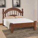 Ver imagem 2 de Cama Casal Eliane de Madeira Maciça - Avelã