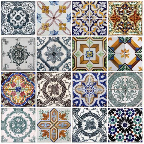Papel de Parede Azulejo Português Clássico - 3,00x0,50m