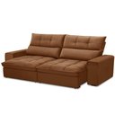 Ver imagem 7 de Sofá Retrátil Reclinável para Sala 3 Lugares 210cm Asaph F04 Veludo Terracota - Lyam Decor