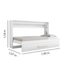 Ver imagem 5 de Cama Solteiro Dobrável de Parede - Branco Brilho