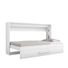 Cama Solteiro Dobrável de Parede - Branco Brilho - 4