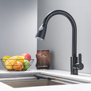 Ver imagem 2 de Torneira Misturador Monocomando Preto Fosco Gourmet Bica com Ducha Extensível para Cozinha