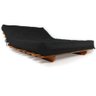 Sofá Cama Casal Futon Oriental Preto Madeira Nobre Natural - 4