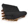 Sofá Cama Casal Futon Oriental Preto Madeira Nobre Natural - 5
