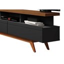 Ver imagem 5 de Rack com Painel Vivare Wood 1.8 Preto com Freijó - Germai Móveis