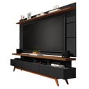 Ver imagem 1 de Rack com Painel Vivare Wood 1.8 Preto com Freijó - Germai Móveis