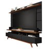 Rack com Painel Vivare Wood 1.8 Preto com Freijó - Germai Móveis - 1