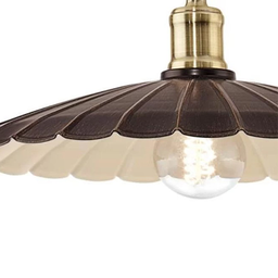 Pendente Hemington Vintage Aço Preto Dourado Marfim 1x E27 Eglo - 2