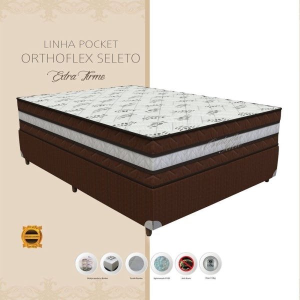 Cama Box Casal Orthoflex  Ortoflex Seleto - 138x188x70 - 4