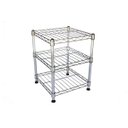 Ver imagem 2 de Estante Aramada 3 Andares Organizador Prateleira Lavanderia - Cromado