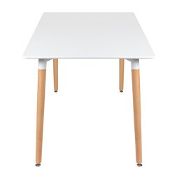 KIT - Mesa de jantar retangular Eames 80 x 140 cm branco + 4 cadeiras Eiffel DSW Roxo - 4