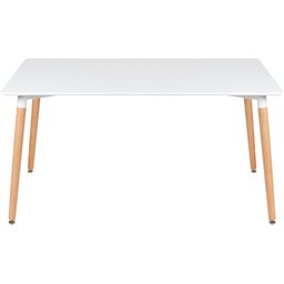 KIT - Mesa de jantar retangular Eames 80 x 140 cm branco + 4 cadeiras Eiffel DSW Roxo - 3
