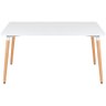 KIT - Mesa de jantar retangular Eames 80 x 140 cm branco + 4 cadeiras Eiffel DSW Roxo - 3